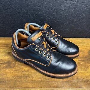 Duca del Cosma Italian Golf Evolution Black Leather Spikeless Golf Shoes Mens 7